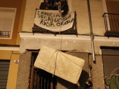 Okupación del edificio de la calle Tres Peces el martes