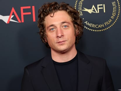 Jeremy Allen White, en la gala organizada por AFI (American Film Institute), el 13 de enero, en Los Ángeles.