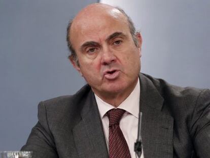 El ministro de Econom&iacute;a, Industria y Competitividad, Luis de Guindos.
