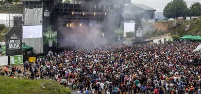 Ambiente del festival de m&uacute;sica BBK Live de Bilbao.