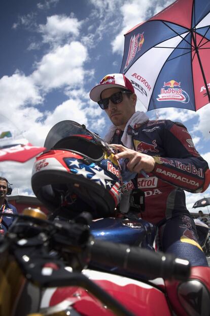 Nicky Hayden al Mundial de Superbikes d'Imola.