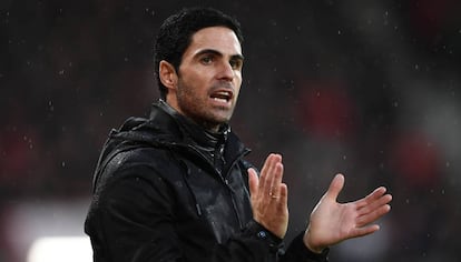 Arteta, durante el encuentro ante el Bournemouth.