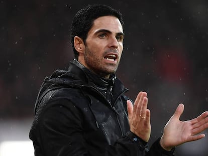 Arteta, durante el encuentro ante el Bournemouth.