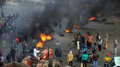 Protesta contra la reforma de la ley de ciudadanía en Patna.