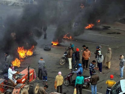 Protesta contra la reforma de la ley de ciudadanía en Patna.