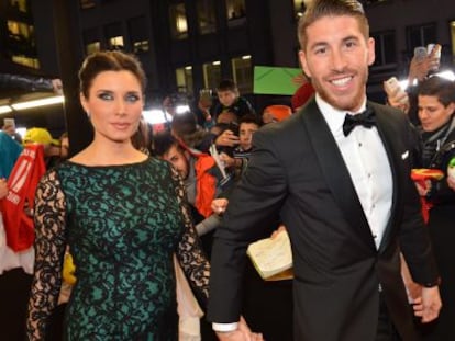 Sergio Ramos y Pilar Rubio, en la gala de FIFA.