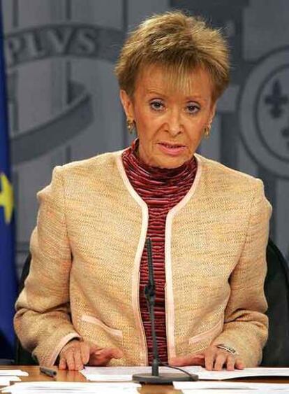 La vicepresidenta primera, María Teresa Fernández de la Vega.