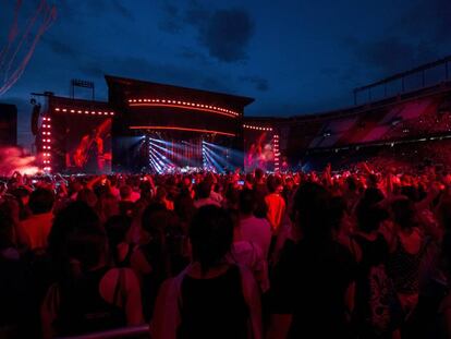 Imagen del escenario del concierto.