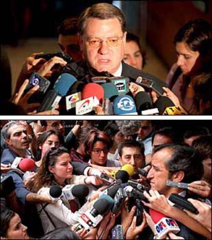 Xabier de Irala y Jaime Lacasa atienden a la prensa tras conocerse el laudo de Federico Durán.