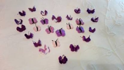 The butterflies that Prats and her mother make in memory of the victims of gender violence.