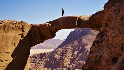 Ruta de Jebel Burdah en Wadi Rum.