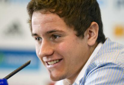 Ander Herrera durante la rueda de prensa.