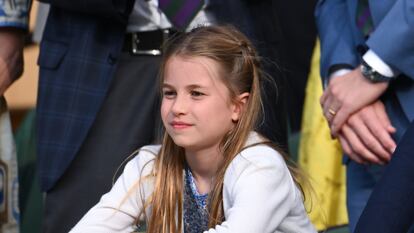 La princesa Carlota, en la final de Wimbledon entre Carlos Alcaraz y Novak Djokovic, el 16 de julio de 2023.