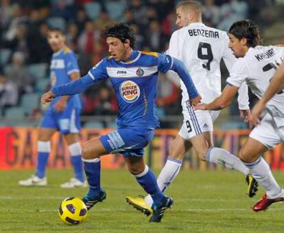 Parejo, en un partido con el Getafe el pasado mes de enero.