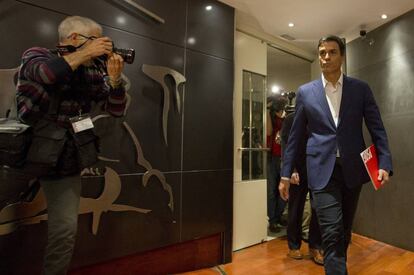 Pedro Sanchez el día de su renuncia como diputado.