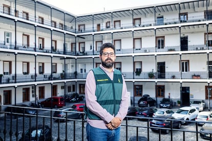 Commander Pedro Garrido, on Monday at the Seprona headquarters in Madrid.