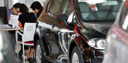 Un concesionario de automóviles en Santiago de Compostela.