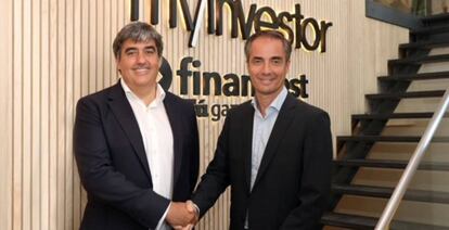 Carlos Aso, vicepresidente de MyInvestor, y Asier Uribeechebarria, CEO y fundador de Finanbest.