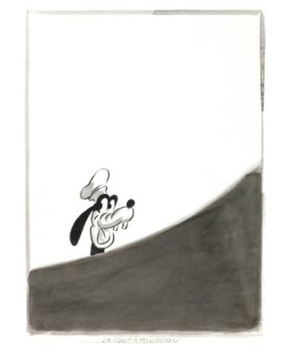 'La contaminación', uno de los dibujos de Andrés Rábago realizados para el Museo del Prado que puede verse en 'Tres en uno', en la galería Veta.