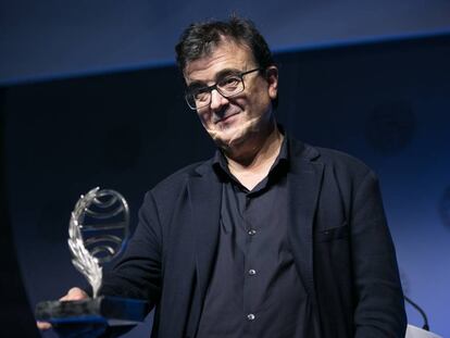 Javier Cercas galardonado con el Premio Planeta 2019 en Barcelona. 