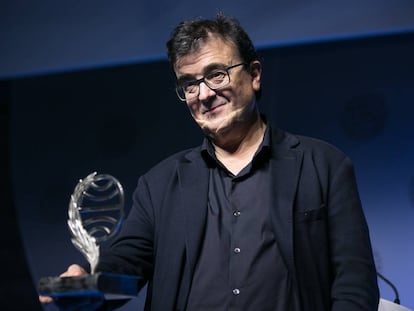 Javier Cercas galardonado con el Premio Planeta 2019 en Barcelona. 