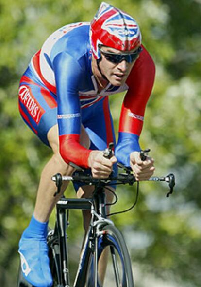 David Millar, en un momento de la contrarreloj.