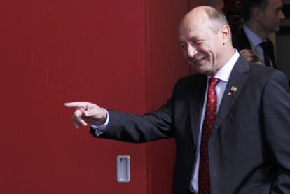 El presidente de Rumana, Traian Basescu, en una reciente cumbre europea.