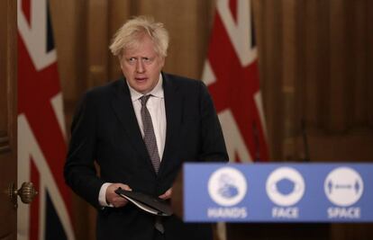 El primer ministro británico, Boris Johnson, el 15 de diciembre 