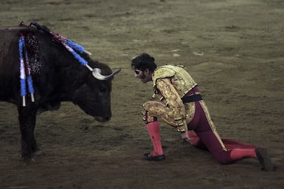 Imagen de archivo de una corrida de toros en la Plaza de Toros de Nuevo Progreso en la temporada 2013.