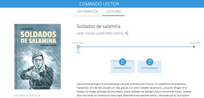 Club del lector virtual para jóvenes llamado Comando lector