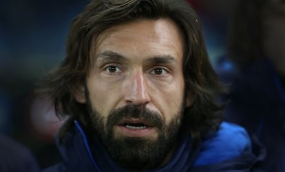 Pirlo, el pasado marzo en el Calder&oacute;n antes del amistoso contra Espa&ntilde;a.