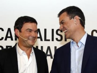 Thomas Piketty y Pedro Sánchez.