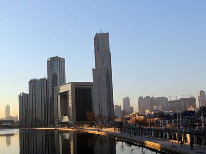 Vista de la ciudad de Tianjin, en China.