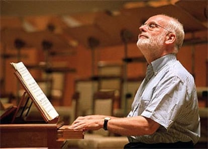 Ton Koopman, ayer, en el Auditorio Nacional de Madrid.