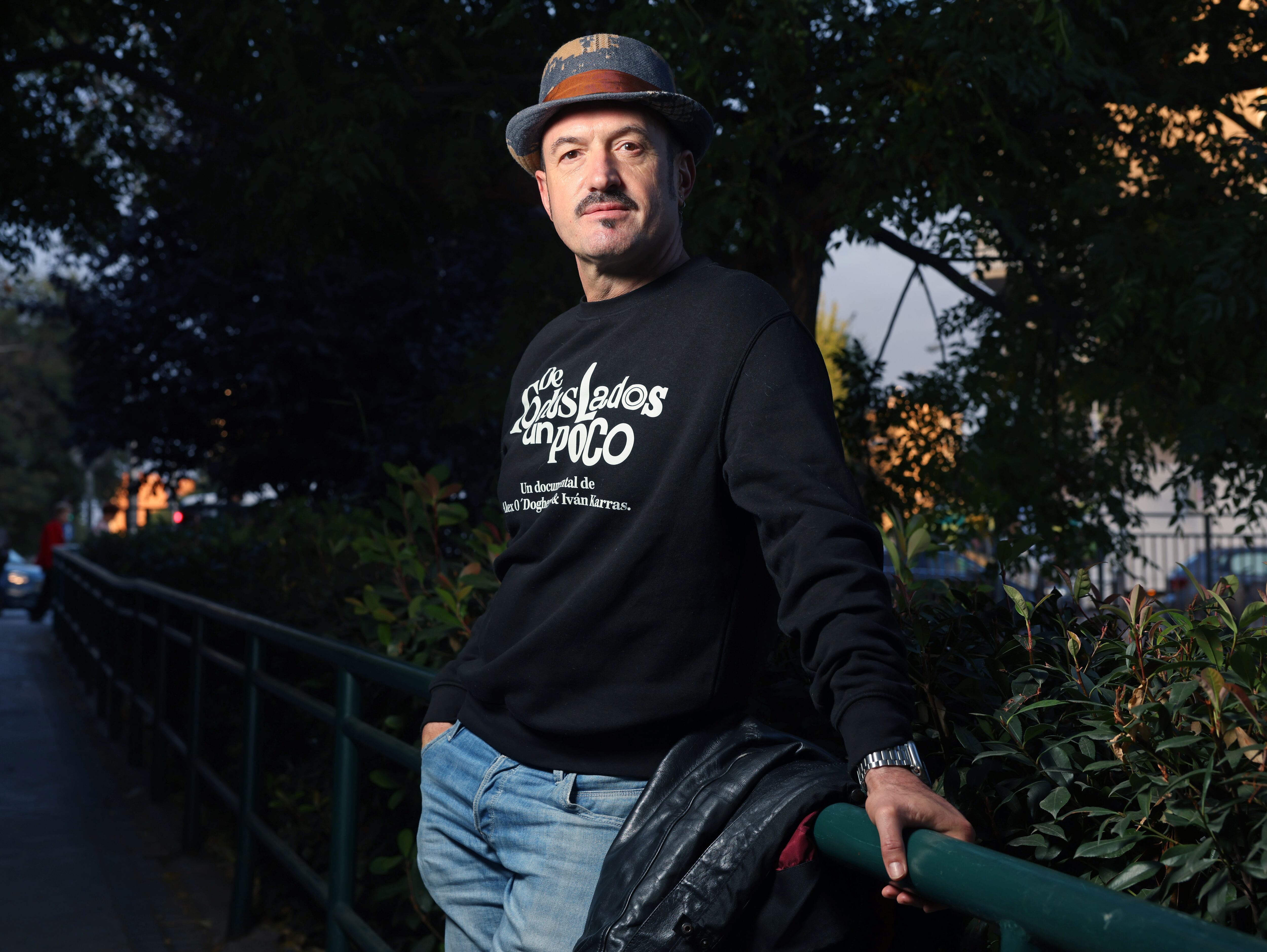 Alex O'Dogherty, en el barrio de Retiro en Madrid.