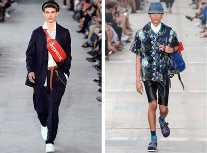 Louis Vuitton Primavera/Verano 2017 (izquierda) y Louis Vuitton Primavera/Verano 2018