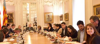 La Mesa y la Junta de Portavoces de las Cortes celebrada este martes.