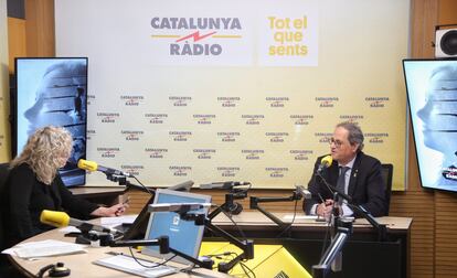 Torra, entrevistado en Catalunya Ràdio por Mònica Terribas.