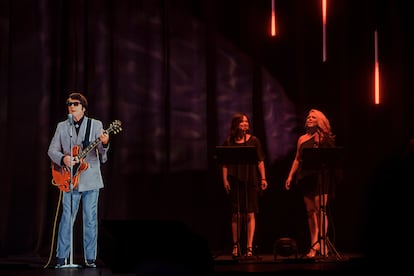 Holograma de Roy Orbison, en el escenario del Gran Teatro Bankia Príncipe Pío.