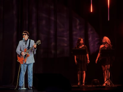 Holograma de Roy Orbison, en el escenario del Gran Teatro Bankia Príncipe Pío.
