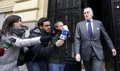 Bárcenas, a su salida de la Audiencia Nacional el 1 de marzo