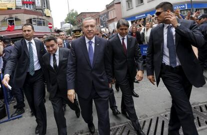 Recep Tayyip Erdogan, en Estambul este viernes. 