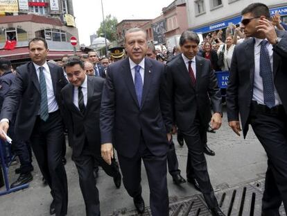 Recep Tayyip Erdogan, en Estambul este viernes. 