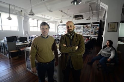 David San Román (izquierda) e Iker Candina, en las oficinas de Anken Green.