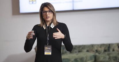 Sandra Sancho, directora de Marketing de Mytaxi, este martes en un acto en Madrid.