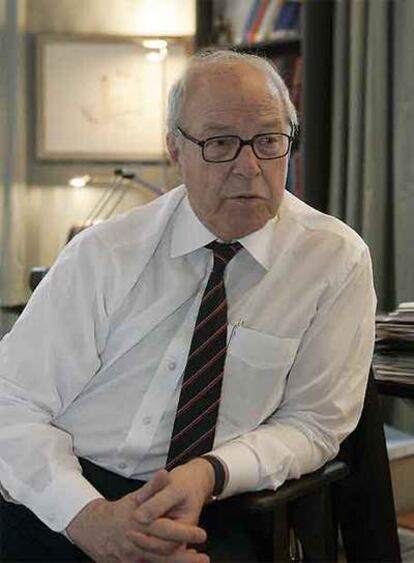 Hans Blix, durante la entrevista ayer en Madrid.