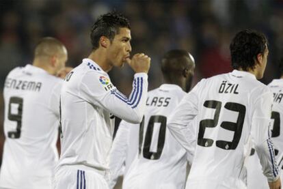 Ronaldo dedica un gol a su hijo el lunes en Getafe.