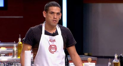 Alan Rangel, en un episodio de MasterChef México.