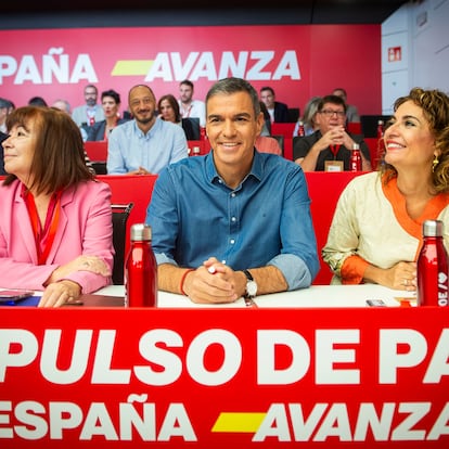 DVD 1230. Madrid, 07/09/2024. Comité federal del PSOE, en la sede del partido en calle Ferraz de Madrid. Pedro Sánchez (Foto: JUAN BARBOSA)