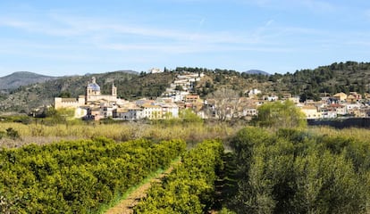 Pueblo de Sot de Ferrer, junto al río Palancia, en Castellón.